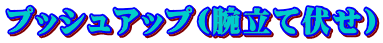 プッシュアップ(腕立て伏せ)